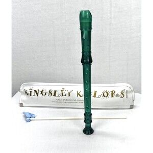 Kingsley Kolors Green Flute With Zip Case and cleaning tool